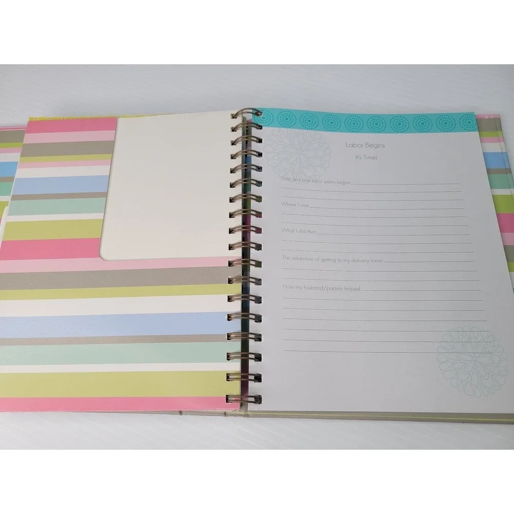 C.R. Gibson‎ Pregnancy Journal Multi Stripe Robin Zingone Memory Book
